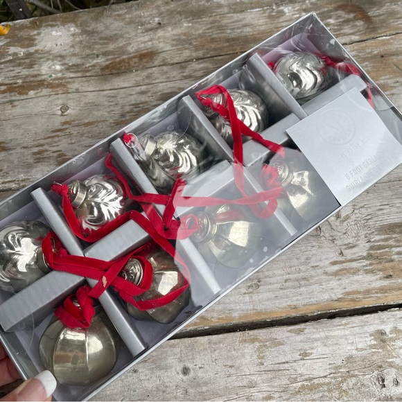 Martha Stewart silver Mercury glass ornaments garland set 10 Vintage Christmas - Picture 1 of 5